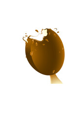 ice cream with chocolate