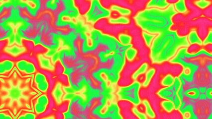 Abstract Radiant Burst with Soft Grain Texture, Symmetrical Glow Pattern in Psychedelic Style, Radiating Circular Abstract with Subtle Noise, Kaleidoscopic Starburst with Gradient Flow
