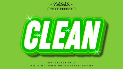 Editable clean text style effect.