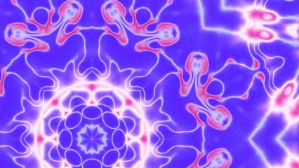 Abstract Radiant Burst with Soft Grain Texture, Symmetrical Glow Pattern in Psychedelic Style, Radiating Circular Abstract with Subtle Noise, Kaleidoscopic Starburst with Gradient Flow