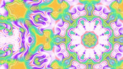 Abstract Radiant Burst with Soft Grain Texture, Symmetrical Glow Pattern in Psychedelic Style, Radiating Circular Abstract with Subtle Noise, Kaleidoscopic Starburst with Gradient Flow