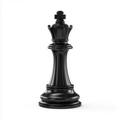 Fototapeta premium Black Chess Queen Piece , PNG isolated cut out image