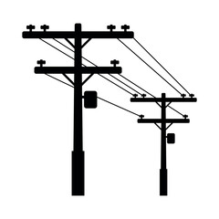 Obraz premium Power Pole sign symbol vector icon