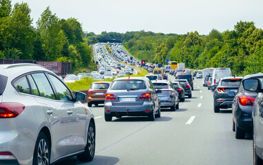 Verkehrsstau auf der Autobahn