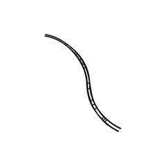 Illustration of illustration of a winding railway track design element for graphic design and creative projects vector image vector