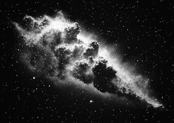 Celestial cloud nebula in deep space