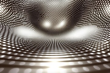 Abstract tunnel with repeating dot pattern, light source at center
