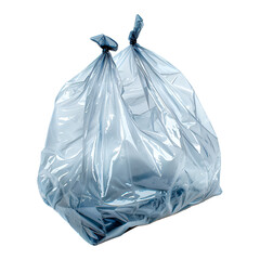 Two tied plastic bags isolated on black background