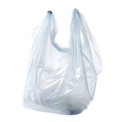 Translucent Plastic Bag Isolated on Black Background,