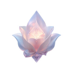 Luminous Glass Lotus Flower - Abstract Floral Design