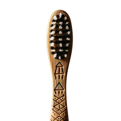 Eco-friendly Bamboo Toothbrush Closeup Detail  Sustainable Oral Hygiene