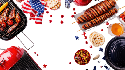 A traditional Memorial Day barbecue setup