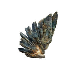 Abstract Rock Formation A Sculptural Study in Blues and Greens