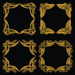 Rich Floral Borders Decorative AI Set for Premium Applications