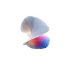 Abstract Swirling Colorful Form, Digital Art, 3D Render,  Modern Design