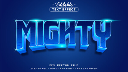 Mighty text theme, editable text effect.