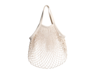 A white laundry net bag, isolated on a white background, used for delicate garments or organizing laundry.