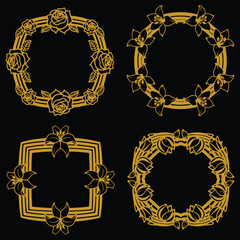 Multipurpose Floral Frames Decorative Borders Premium Collection