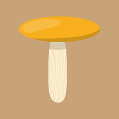 Cute yellow mushroom with autumn vibe