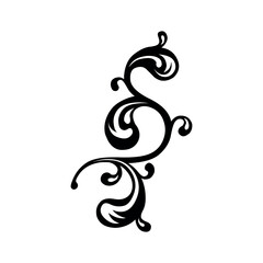 Illustration of download free vector floral flourish design element for graphic design and decoration projects with elegance style vector