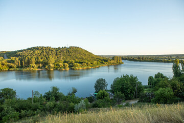 beautiful summer landscape with nature of the republic of Moldova. rural life in eastern Europe