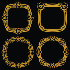 Perfect Floral Borders Decorative Collection Exemplary Premium Art