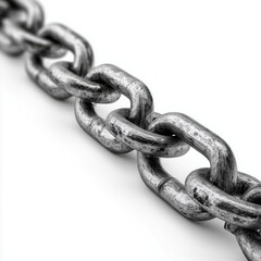 Obraz premium Industrial Metal Chain: Strength and Connection , PNG isolated cut out image