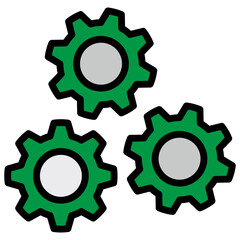 Industrial Gear  Icon Element For Design