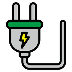Obraz premium Electric Plug Icon Element For Design