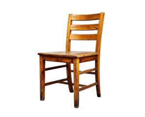 Antique Wooden Chair Isolated
