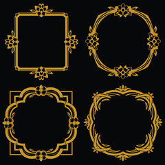 Innovative Floral Frames Premium Decorative Elements Set Fresh Approach