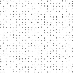 Binary code stream. Computer matrix. Numbers on screen. Binary code. Graphic data, algorithm. Coding.