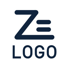 Modern Monogram ZE or EZ Logo Vector Design with Abstract Lines