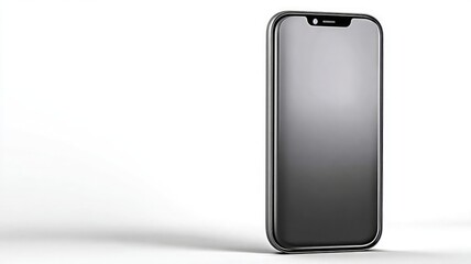 Sleek modern smartphone with a notch and metallic frame on a white background