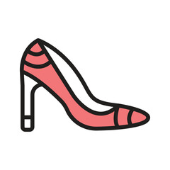 Download our premium glyph style icon of heel shoe