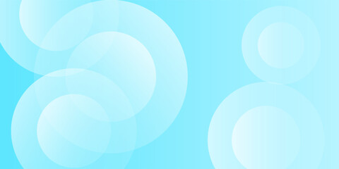 Minimalist banner background  pastel colorful  Light Blue gradations. Circle effect style geometric  blue