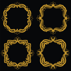 Hand Drawn Floral Borders Decorative Collection Authentic Premium Sketches