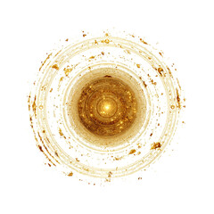 Golden Celestial Vortex Abstract Cosmic Mandala Design