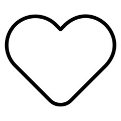 Abstract shape outline icon. Round heart