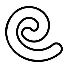 Abstract shape outline icon. Round curve