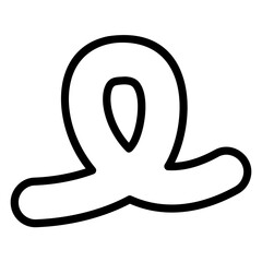 Abstract shape outline icon. Round curve