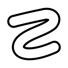 Abstract shape outline icon. Round wave