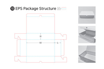 P2_10. It is a corrugated box assembled with one corrugated cardboard and is used as a delivery box for light and thin products.