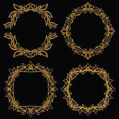 Vintage Floral Borders Decorative Collection Enduring Premium Style