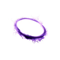 Abstract Purple Energy Ring, Glowing Circular Light Effect