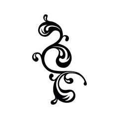 Illustration of download elegant floral swirl vector design for free use in graphic design and decorative projects online now vector