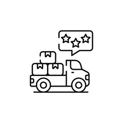 Obraz premium Cargo Feedback icon design with white background stock illustration