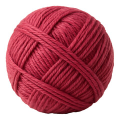 Red yarn ball isolated on transparent background