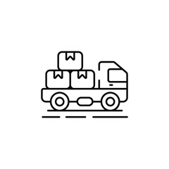 Cargo Service icon design with white background stock illustration