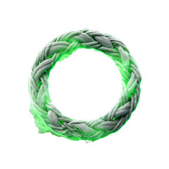 Glowing Braided Rope Circle Abstract Design Element